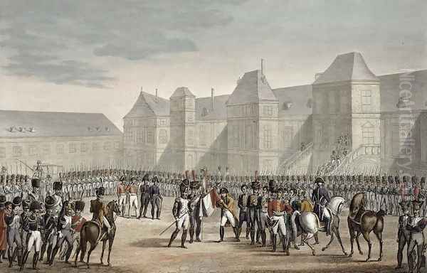 The Abdication of Napoleon and his Departure from Fontainebleau for the Island of Elba, 20 April 1814 - view 1