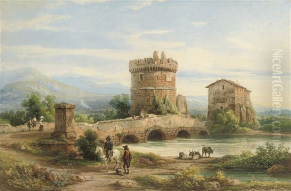 Peasants Before A Bridge In The Environs Of Rome - view 1