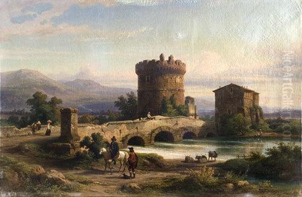 Il Ponte Lucano Con Ilsepolcro Dei Plauzi Sulla Via Di Tivoli - view 1
