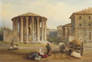 Peasants Resting At The Temple Of Vesta