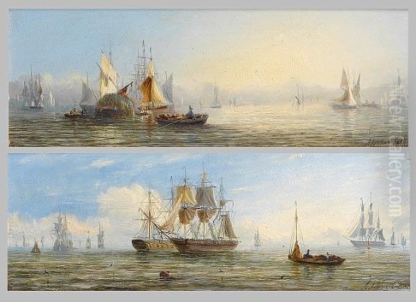 Shipping On A Calm Day, A Pair - view 1