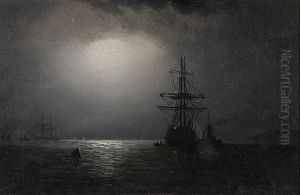 Shipping By Moonlight by Adolphus Knell