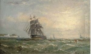 Running Down The Channel by Adolphus Knell