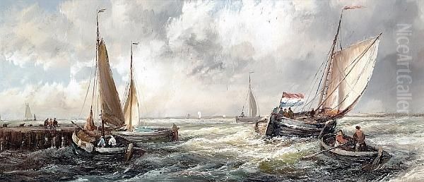 Dutch Barges In A Swell - view 1