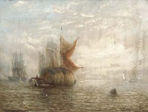 Hay Barges And Other Shipping On The Estuary