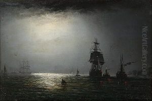 Shipping By Moonlight by Adolphus Knell
