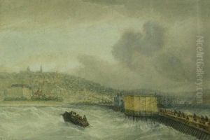 Boulogne On A Squally Day by William Adolphu Knell