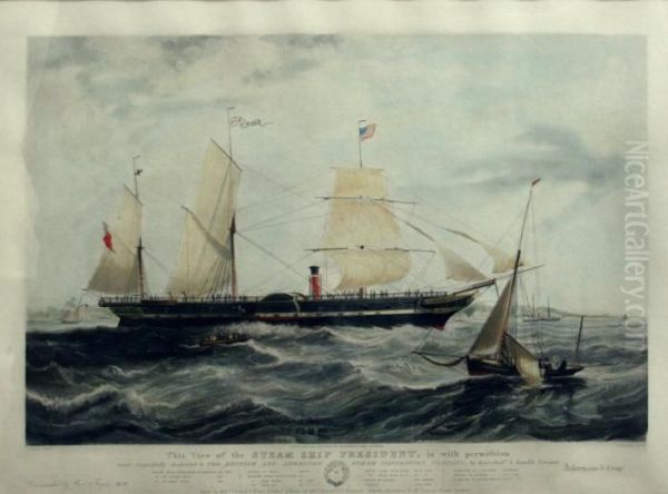 This View Of The Steam Ship President - view 1