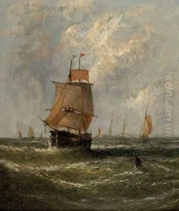 Flotte Auf Hoher See by William Adolphu Knell
