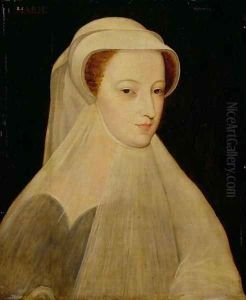 Mary, Queen of Scots in white mourning by Francois Clouet
