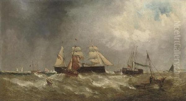 Crowded Waters Off The French Coast - view 1
