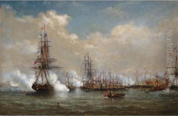 The Arrival Of The Princess Alexandra Off Gravesend - view 1