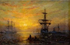 Evening Seascapes by William Adolphu Knell