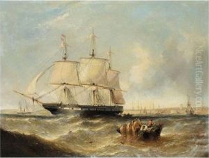Leaving Port by William Adolphu Knell