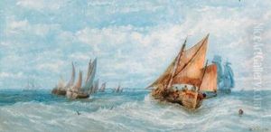The Departure Of The Fishing Fleet; And The Returning Fishingfleet by William Adolphu Knell