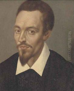 A portrait of a man, bust-length, in a white collar by Francois Clouet