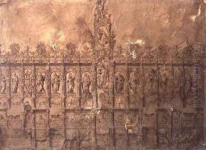 Design for the choir stalls by Alberto de Churriguera