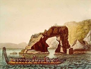 A Native Canoe by G. Castellini