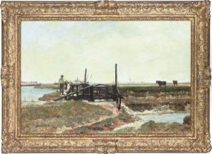 On The Marshes by John William Buxton Knight