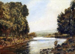 Riverscene With Angler