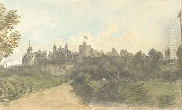 A view of Windsor Castle from Clewer Lane - view 1