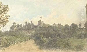 A view of Windsor Castle from Clewer Lane by Dr. William Crotch