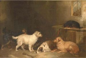 In The Dog Pen by Joseph Augustus Knip