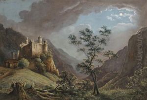 Moonlit Italianised Landscape
