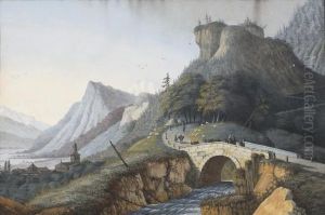 Crossing A Bridge By Mount St Plomb