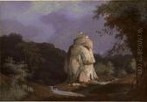 View Of A Monastery On A Rocky Hill by Henri Knip