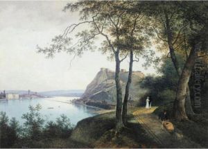 A Rhine View, With Koblenz To The Left And Ehrenbreitstein Opposite by Henri Knip