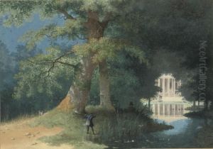 Sportsmen In A Park by Joseph Augustus Knip