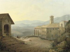 A Capriccio View Of The Upper Side Of The Basilica Di San Francesco, Assisi