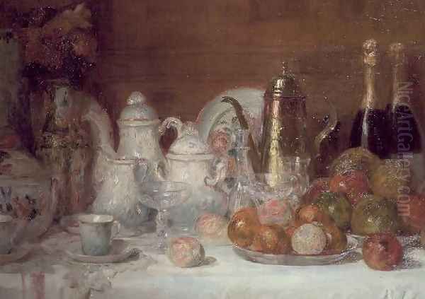 Still Life with Fruit and Champagne Bottles - view 1