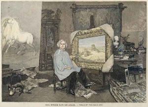 Rosa Bonheur (1822-99) in her studio, from Le Petit Journal 3rd June 1893 by Madame Consuelo-Fould