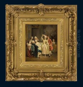 Hofische Rokoko-gesellschaft by August Knoop