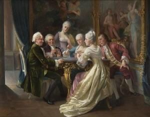Rokokogesellschaft Beim
Kartenspiel. by August Knoop