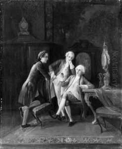 Beim Kunsthandler. by August Knoop
