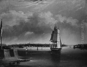 Bay and Harbor of New York from Bedlow's Island by Edmund C. Coates