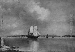 Bay and Harbor of New York from Bedlow's Island I by Edmund C. Coates