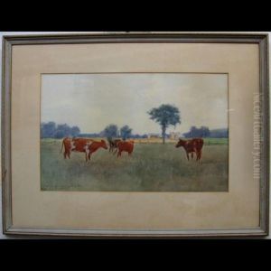 Grazing Cattle by Farquhar Mcgillivr. Knowles