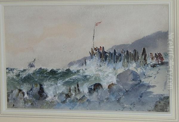 Stormy Coastal Quay - view 1