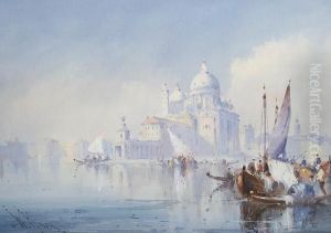 On The Lagoon With St Mark's Square In The Distance; And Santa Maria Della Salute