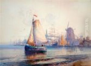 Shipping In Harbour by William Knox