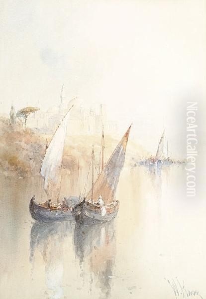 Boats On A River In The Holy Land - view 1