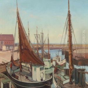 Scenery From Allinge Havn Bornholm by Peder Knudsen