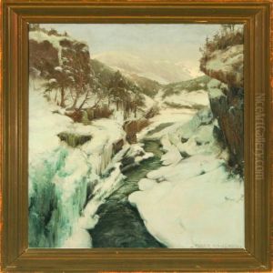 Wintry Mountainscape by Peder Knudsen