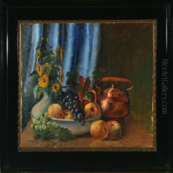 Still Life With Copperkettle, Fruit And Flowers - view 1