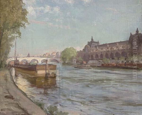 On The Seine Before The Orsay, Paris - view 1