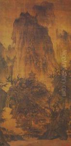Solitary Temple Amid Clearing Peaks by Li Cheng